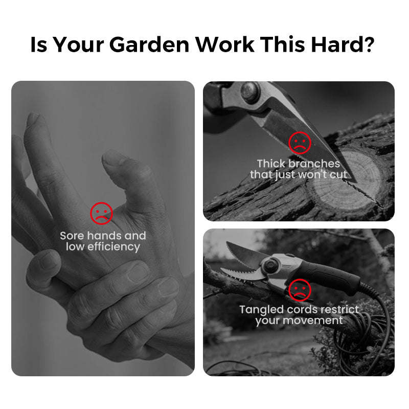 🔥 60% OFF! ✨ ELECTRIC PRUNING SHEARS - Cordless & 10mm Cutting Capacity, 2-Hour Fast Charge, Ergonomic Design for Garden and Orchard 🌿🔋