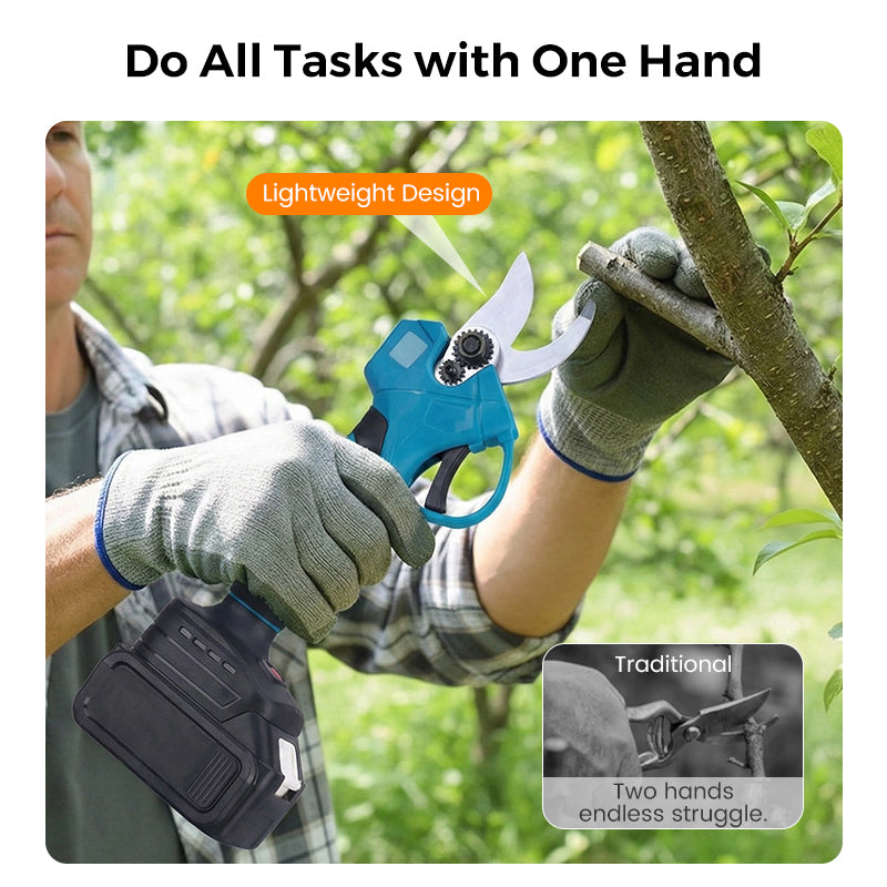 🔥 60% OFF! ✨ ELECTRIC PRUNING SHEARS - Cordless & 10mm Cutting Capacity, 2-Hour Fast Charge, Ergonomic Design for Garden and Orchard 🌿🔋