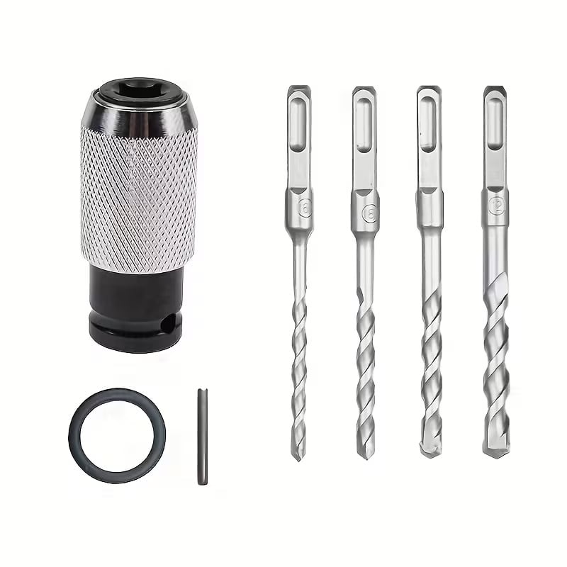 ⏰Last Day Promotion 50% OFF🛠️❤️‍🔥Rotary Hammer Adapter with Impact Drill Bits Set🔥🔥