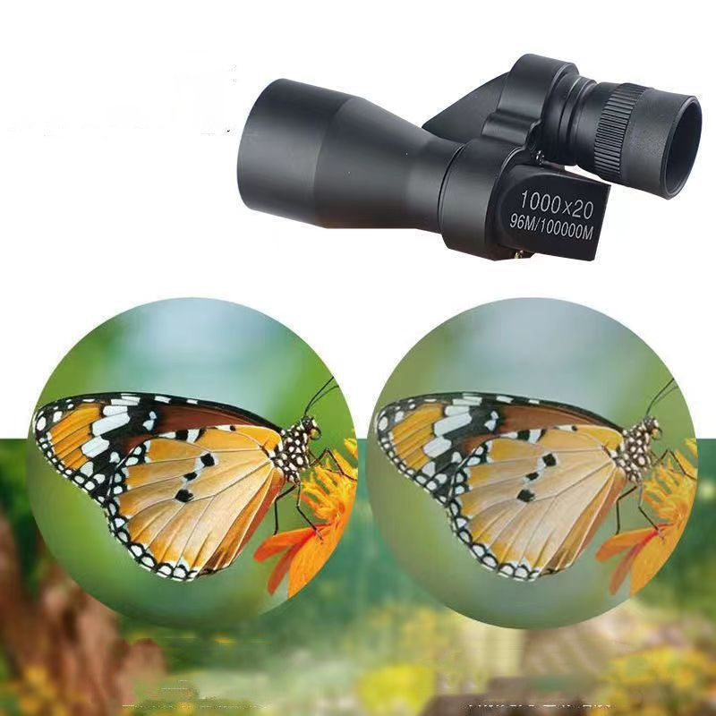 🔭 Mini Pocket Monocular (1000x20): Pocket-Large + Smartphone Clip – Perfect for Outdoor Explorations (For All Ages!)